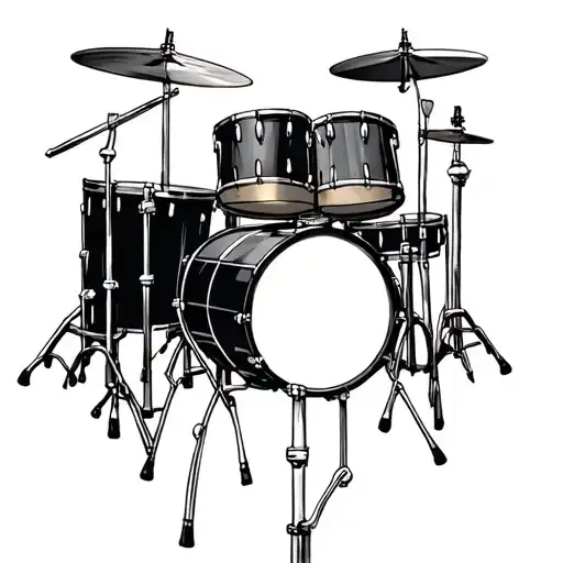 Music Based Sleeve Tattoo With Drums