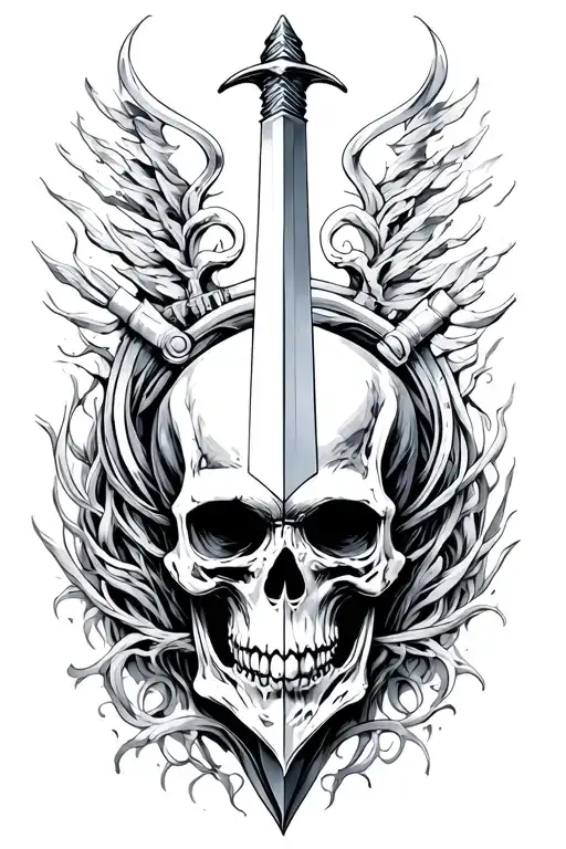 Claymore Sword Piercing Skulls Instead