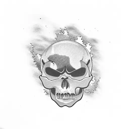 Japanese Waves Formed Skull