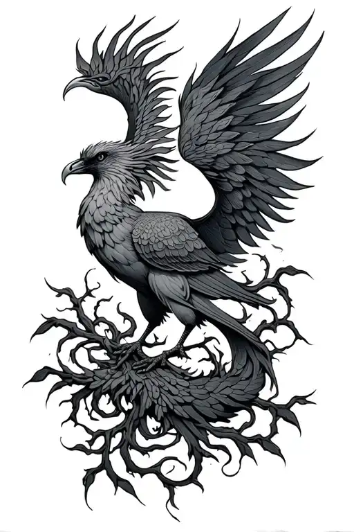 Phoenix And Mangrove Vines Wrapped