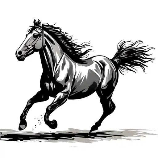 Paint Horse Running