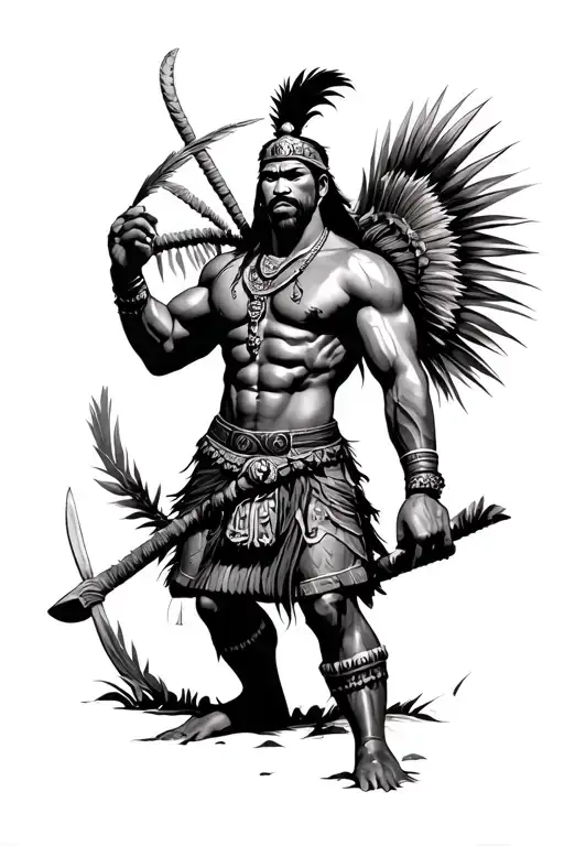 The Filipino Warrior Lapu Lapu With Shaded Background