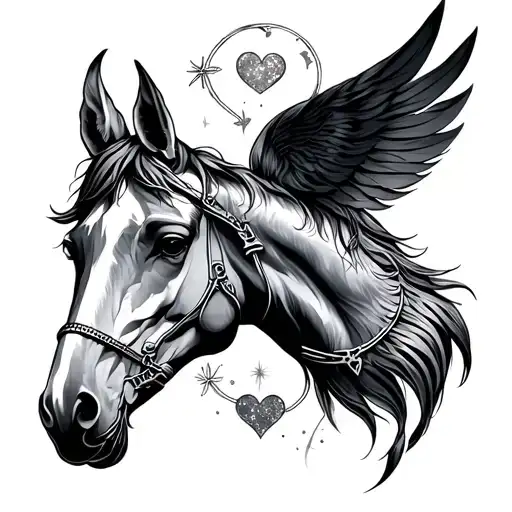 Picses And Sagittarius Love Tattoo Design