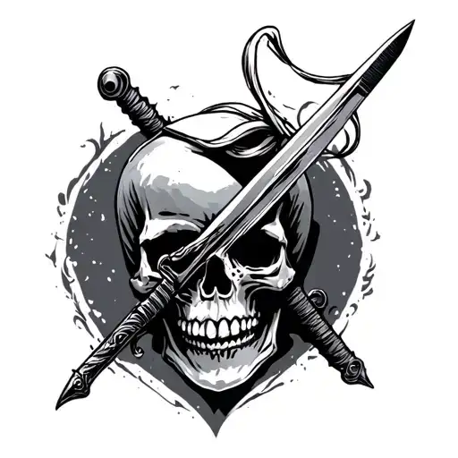 An Sword Killing An Skull