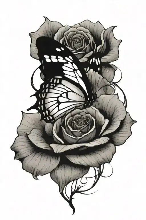 Dark Rose Butterfly