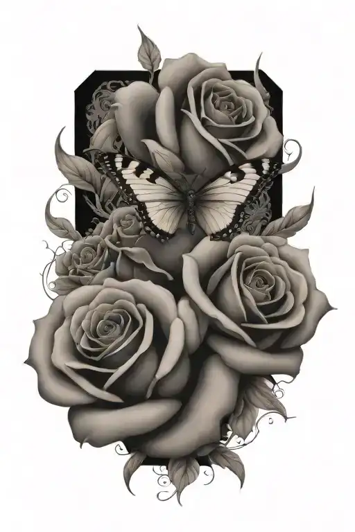 Roses Butterflys Rats