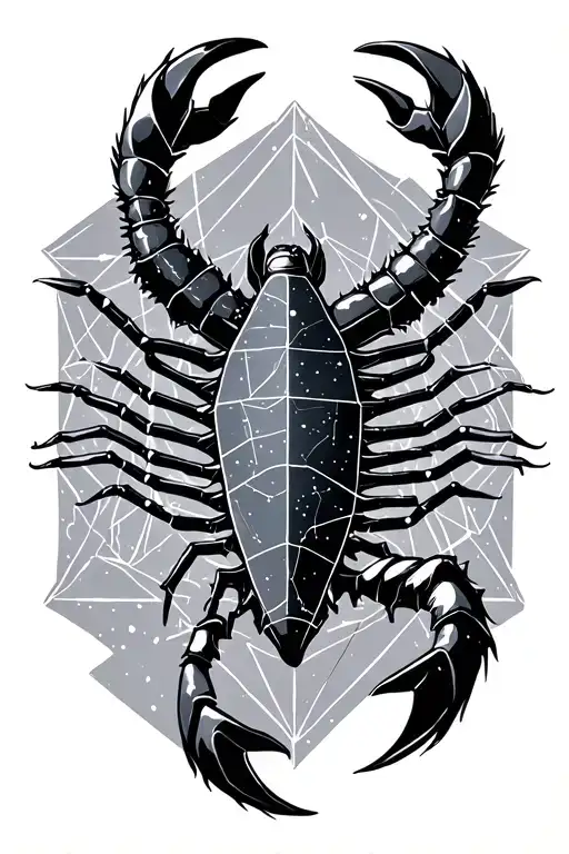 Scorpio Constellation Geometric Design