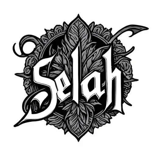 Selah Written In A Western Font