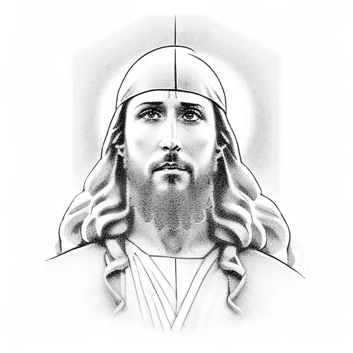 A Portrait Of Jesus With Coldplay's Song Titles As The Background