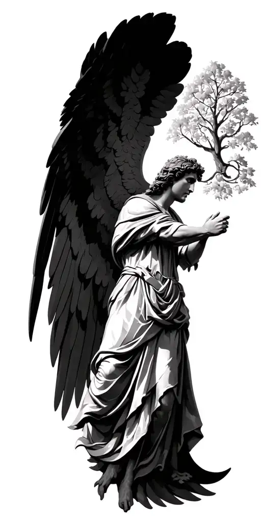 Saint Michael The Archangel And Tree Of Life