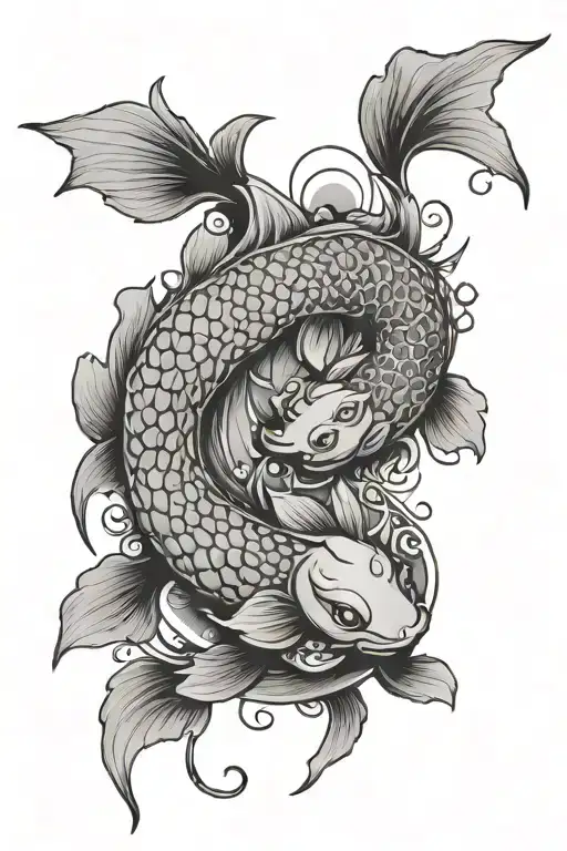 Cyber Sigilism Koi Fish Yin Yang