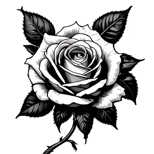 Rose With Thick Lines