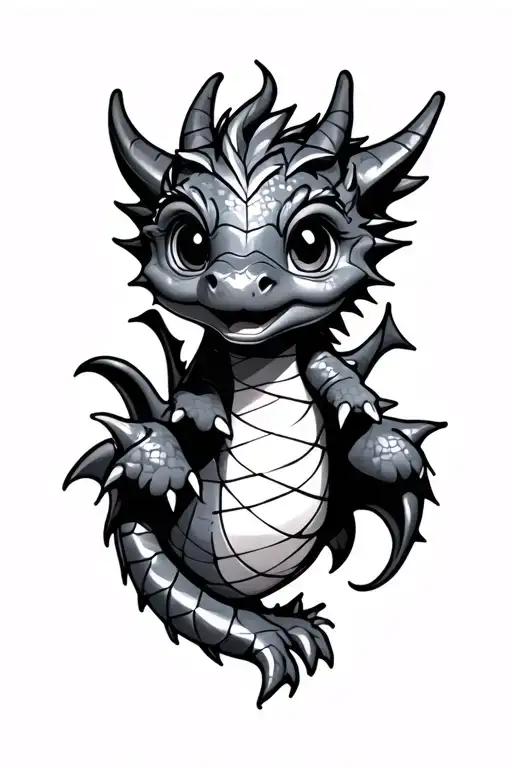 Cute Baby Dragon Wrapped