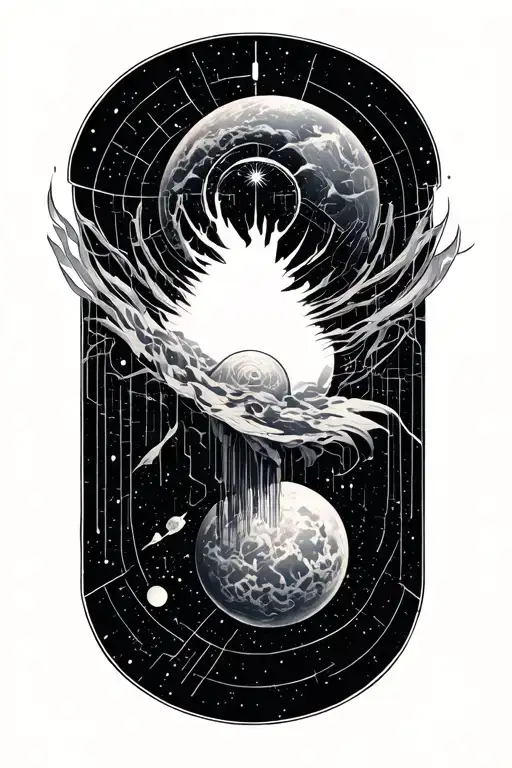 Japanese Horlogue Tattoo Interstellar Matrix Style