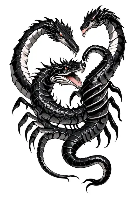 Scorpian And Snake Fighting Each Other