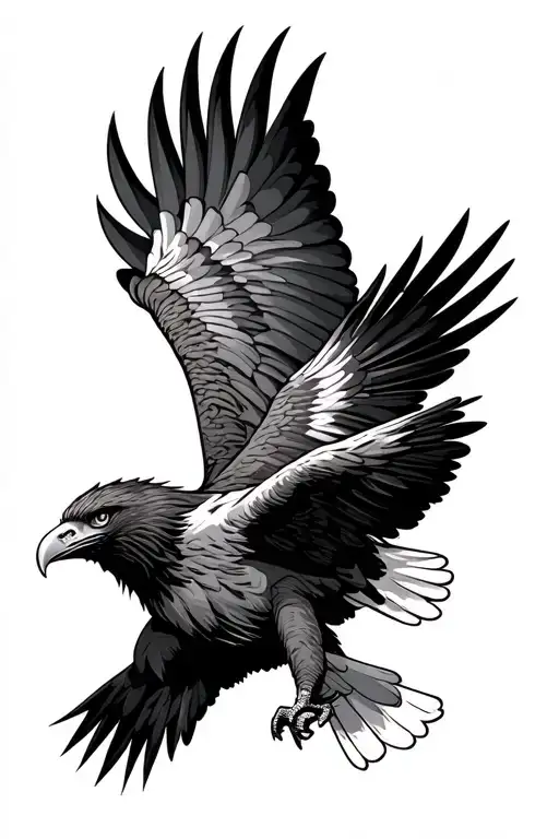 Wedged Tailed Eagle Soaring