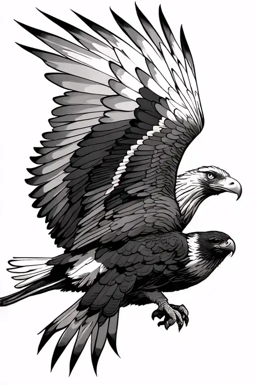 Wedged Tailed Eagle Soaring