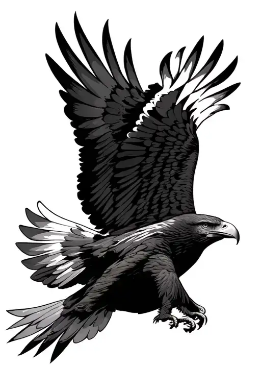 Wedged Tailed Eagle Soaring