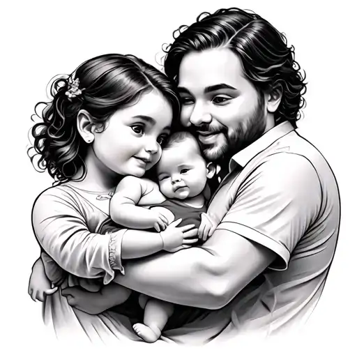 Family Mam Dad And Baby