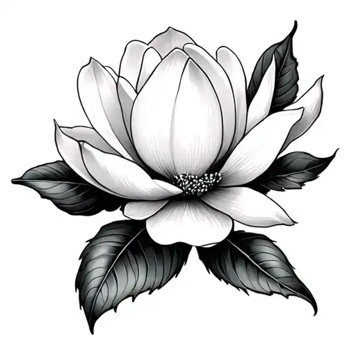 Magnolia Flower Daughter Footprint Inside