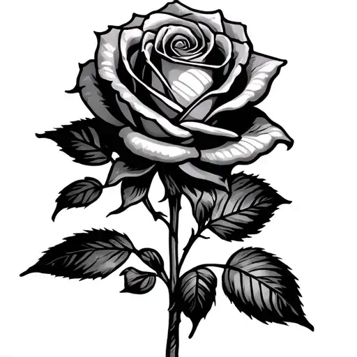 Rose With The Name Written As The Stem In Cursive Virginia And Reynaldo
