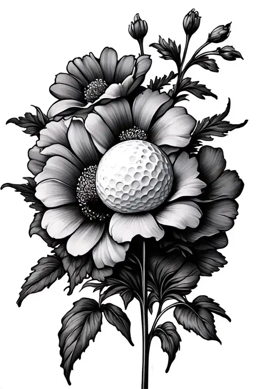 Golf And Flowers