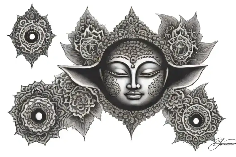Buddha Eyes Hippy Dotwork