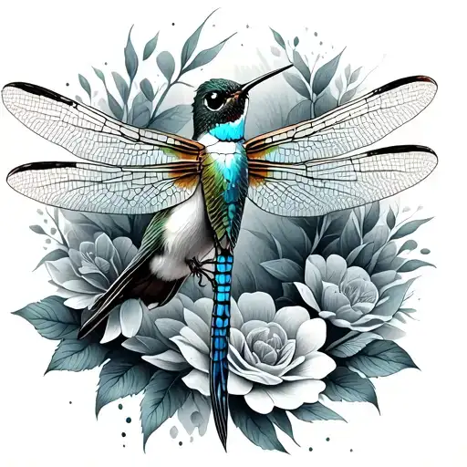 Dragonfly And Hummingbird