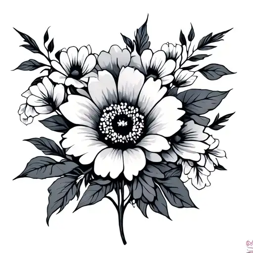 Flowers Color On Chest