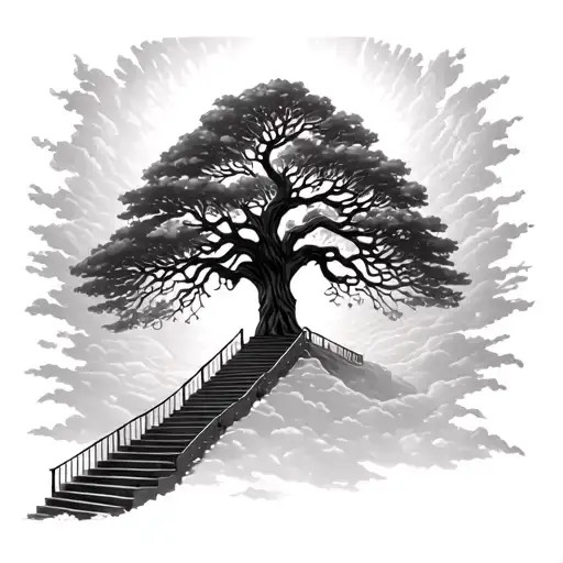 Tree Heavens Gates With Stairs Lost A Decade Relationship Idea