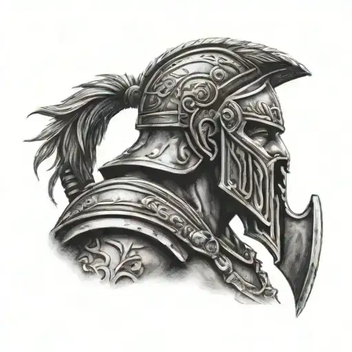 Small Tattoo On The Side Of The Forearm Of A Male Roman Warrior