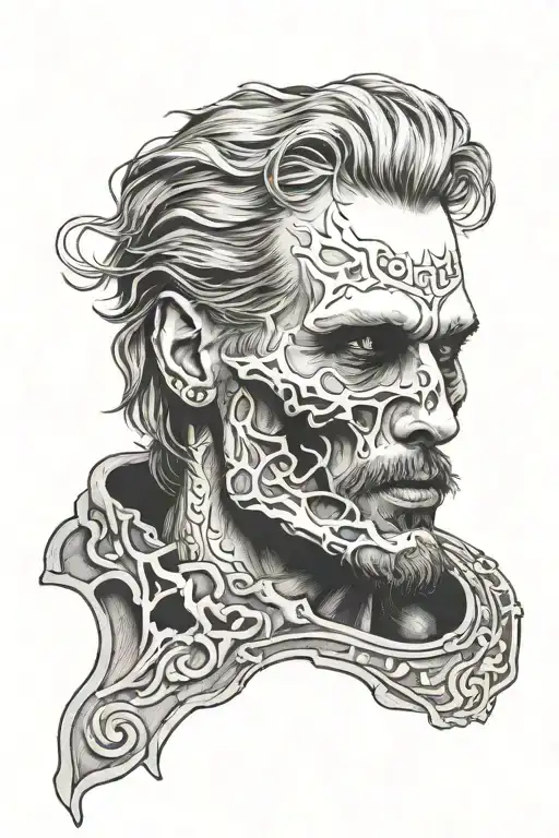 Layne Staley's Face Half Skull