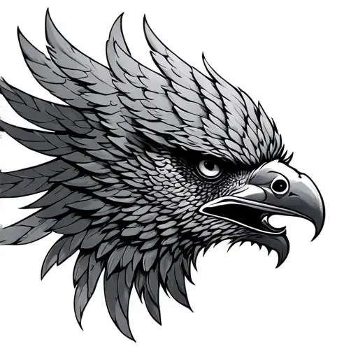 German Warbird With Phoenix Head Emerging