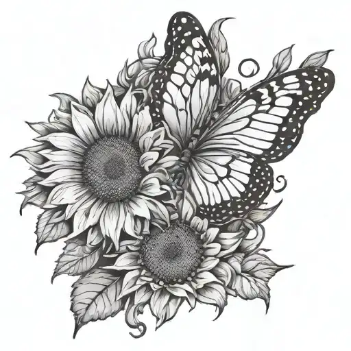 Butterfly Sunflower