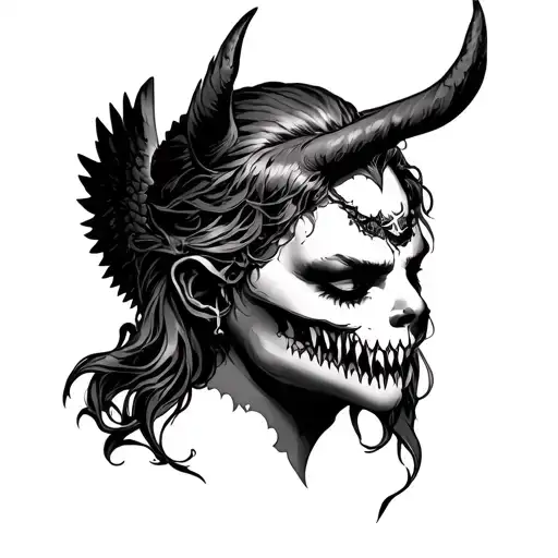 Angel With Demon Face