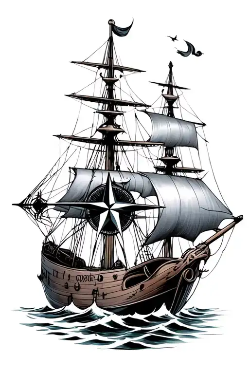 Compass Rose Ship