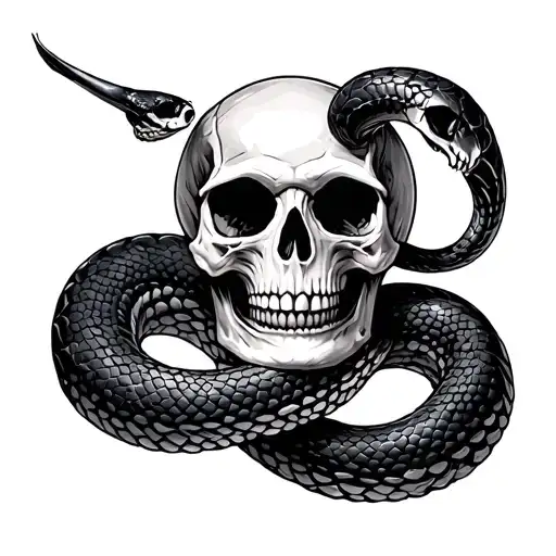 Skull And Snake Wrapped