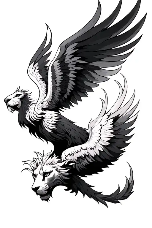 Lion Head An Phoenix Rising