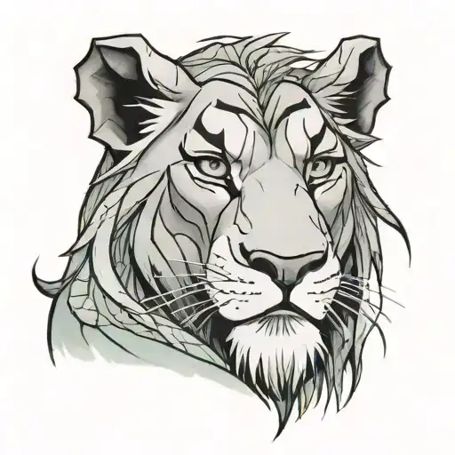 A Portrait Of Scar From The Lion King Surrounded By Greenish Smoke With An Evil Grin