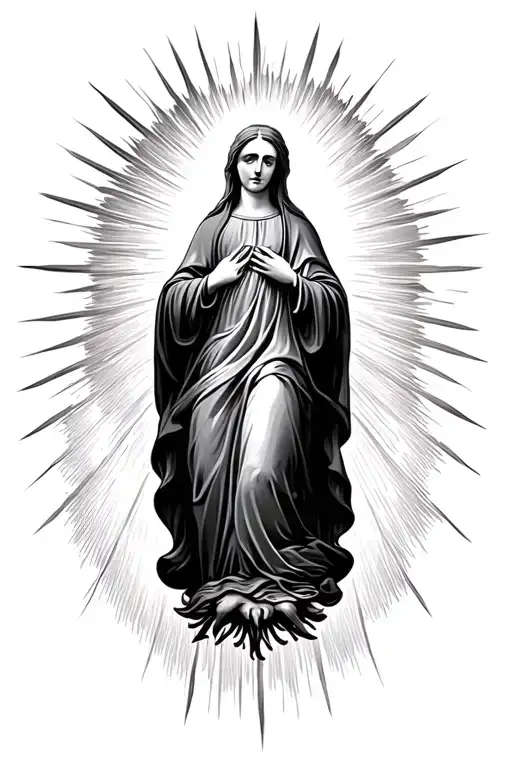 Virgin Mary Rays Of Sun