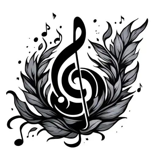 Air Element With Music Note