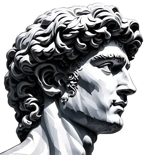 Acrylic Painting Male Statue