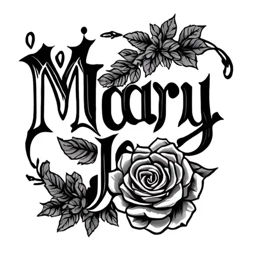 Mary Jo Name In Calligraphy
