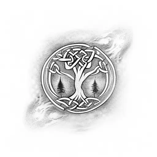 Celtic Sleeve With Tree Of Life On Shoulder