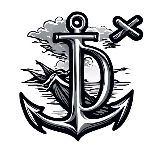Boat Anchor With Letter D