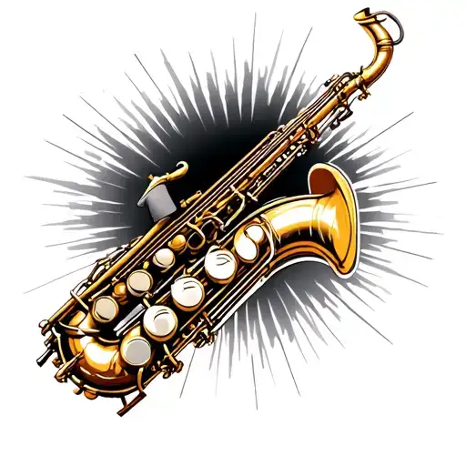 I Want An Alto Saxophone And A Baritone Saxophone Making The Shape Of A Football