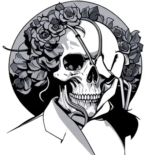 Plauge Doctor With Skull Chest Piece