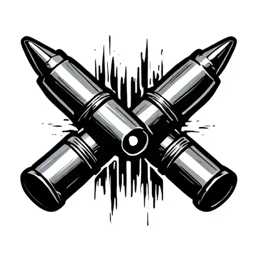 Two Crossed Sniper Bullets