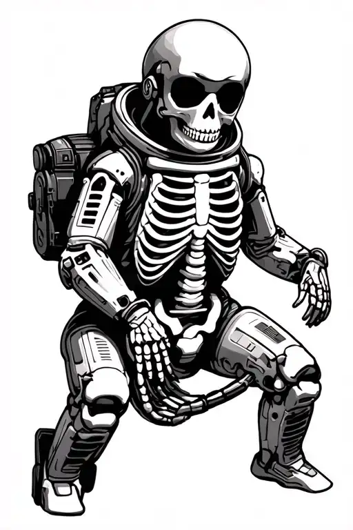 Spacesuit Made Out Of A Skeleton