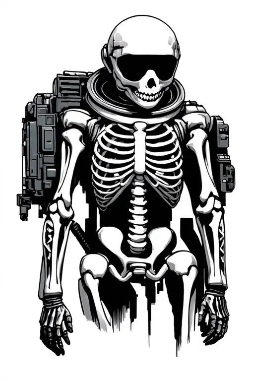 Spacesuit Made Out Of A Skeleton